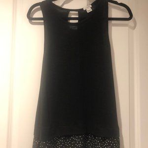 black double layer blouse